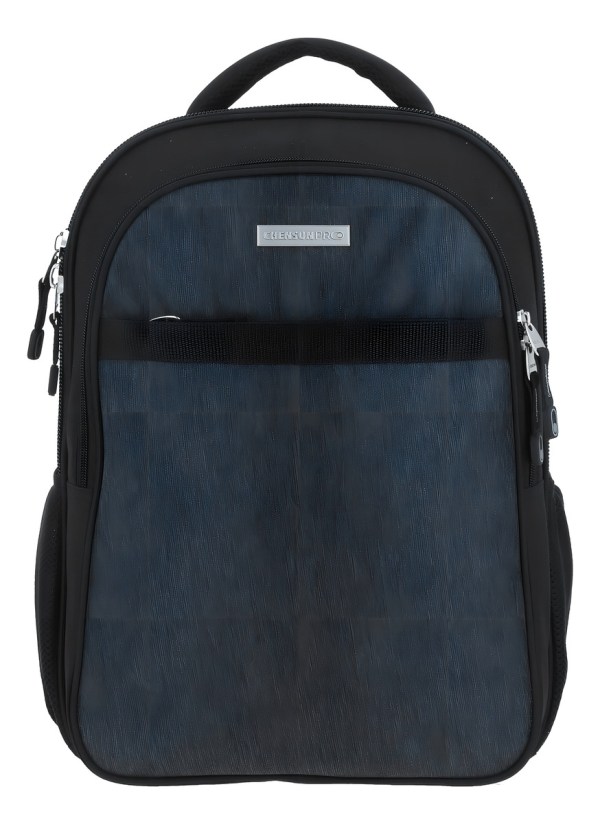 Mochila Grande Chenson Pro Ejecutiva Heri Portalaptop Color Gris Oscuro Diseño De La Tela Liso