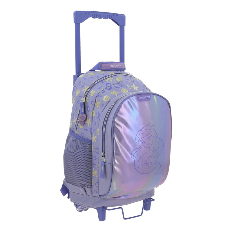 Mochila Grande Con Ruedas Fabrica Chenson Disney Princesas Sirenita Sia Pr70614-v - Imagen 2