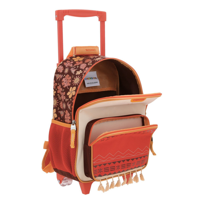Mochila Escolar A Ruedas Chenson Princesas Tefiti Pr70664-e Naranja Niñas - Imagen 5