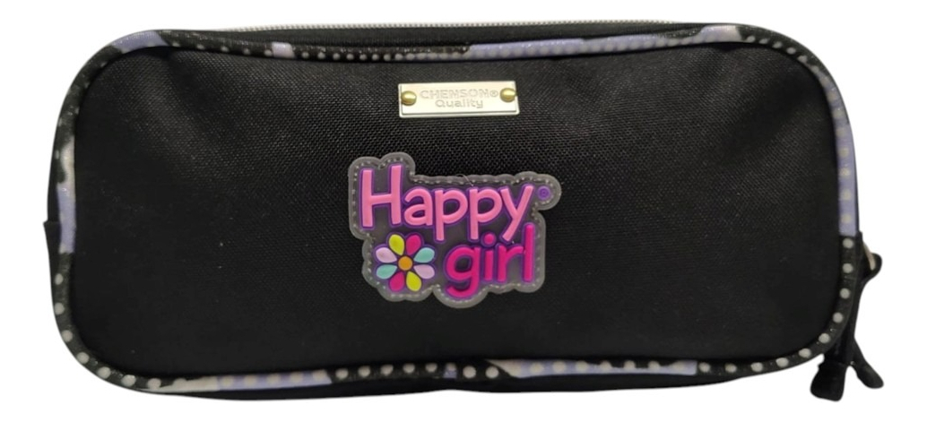 Lapicera Escolar Happy Girl Quiz Hg70570-3 Color Negro Flores - Imagen 4