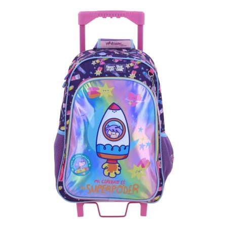 Mochila Escolar A Ruedas Chenson Vania Bachur Pacia Color Rosa Vb70516-p