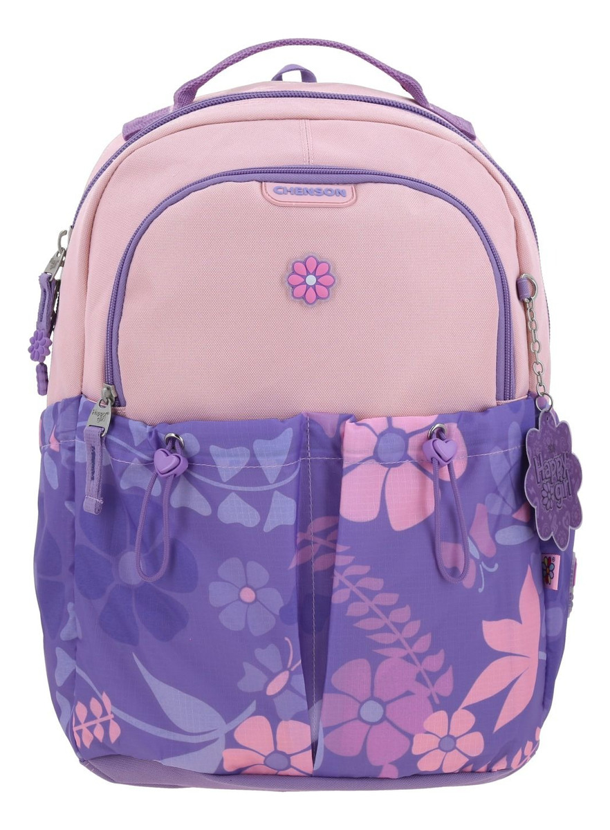 Kit Escolar Mochila Lonchera Y Lapicera Chenson Happy Girl Bagster Color Rosa Primaria - Imagen 2