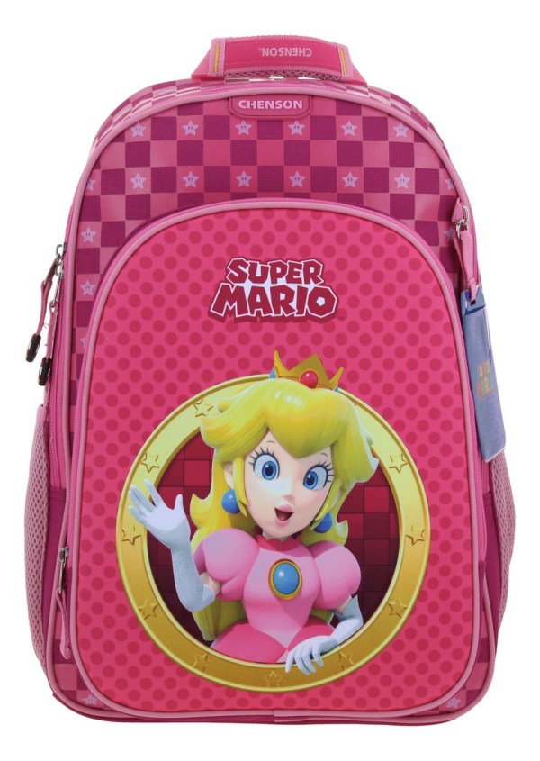 Mochila Escolar Grande Chenson Mario Bros Peach Barb