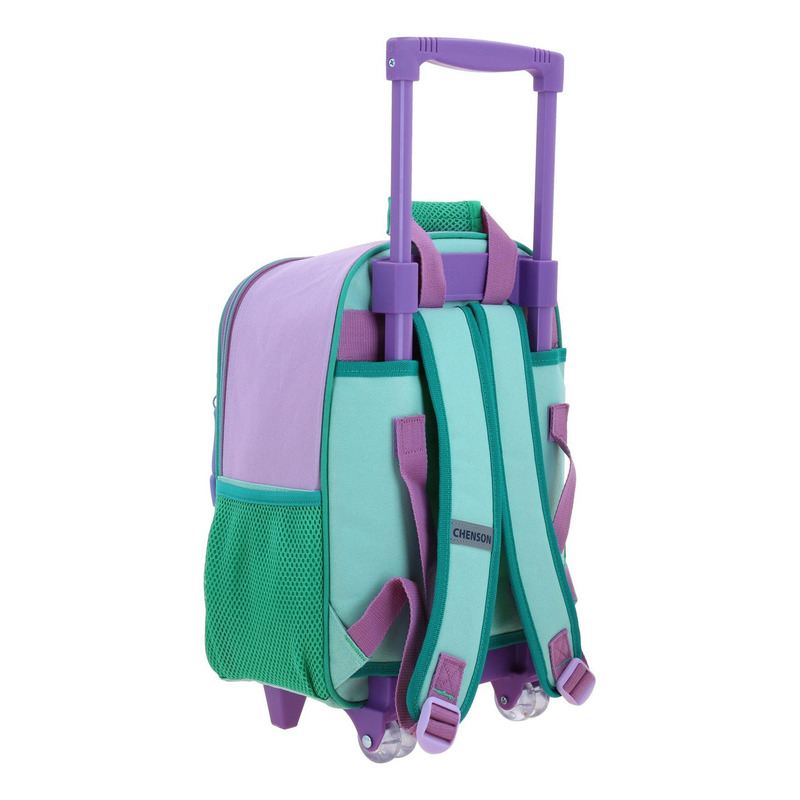 Mochila Princesas Luriel Kinder Con Carro Pr70466-t Color Multicolor Diseño De La Tela Sirenita - Imagen 3