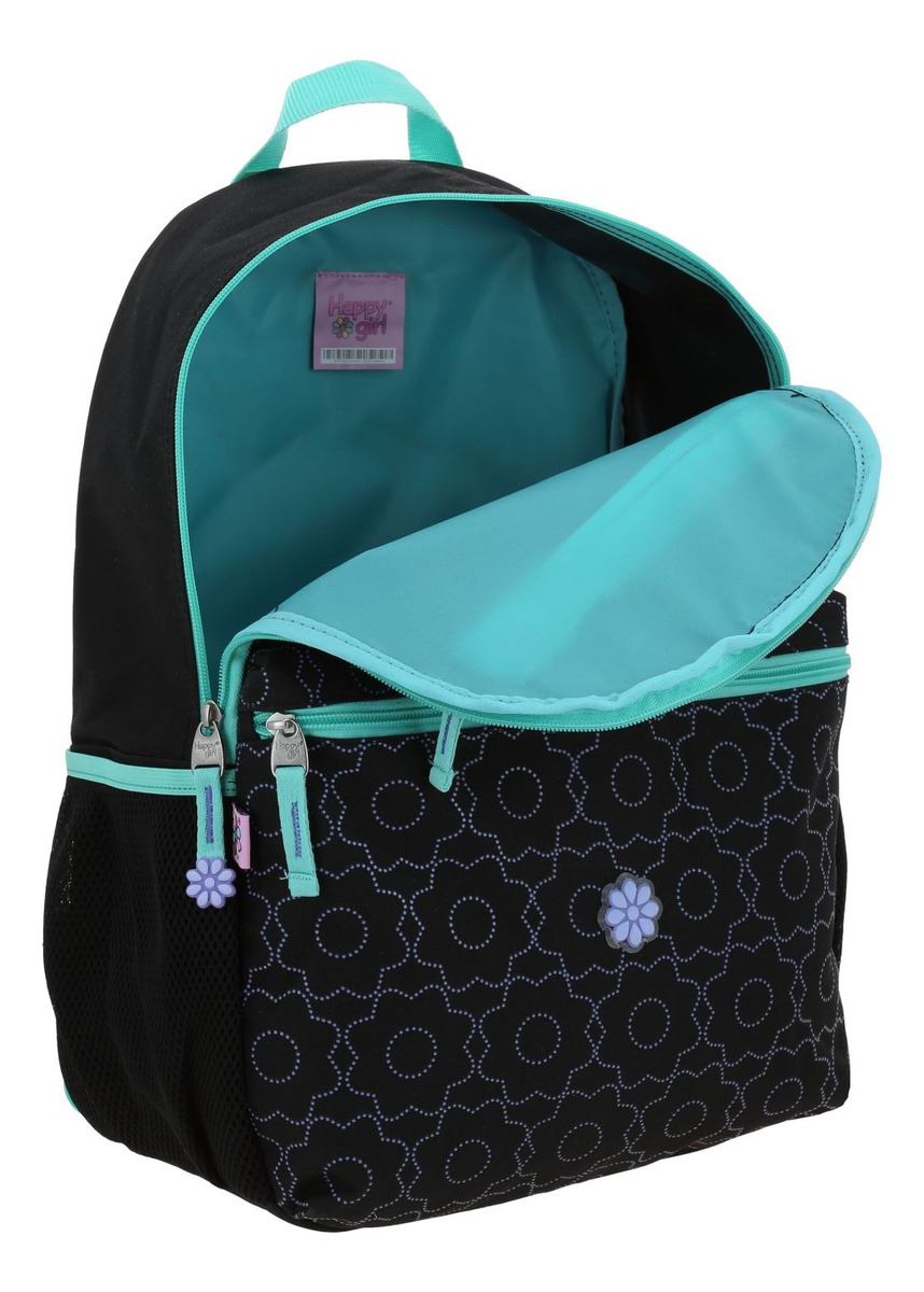 Mochila Grande Escolar Chenson Happy Girl Cienta Para Niña Color Negro Diseño De La Tela Liso - Imagen 4