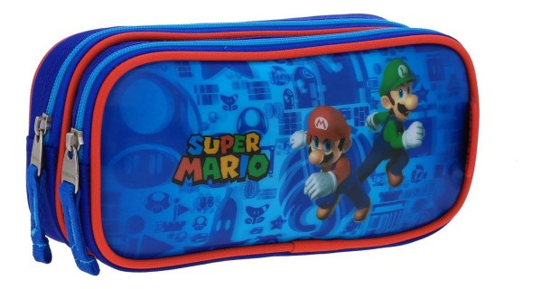 Lapicera Escolar Mario Bros Esqueip Mb70309-9 Color Azul