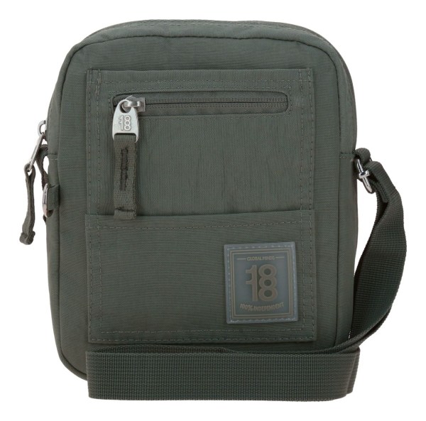 Crossbody Chenson Juvenil 1818 Zilp Verde Militar Acabado De Los Herrajes Níquel Diseño De La Tela Liso