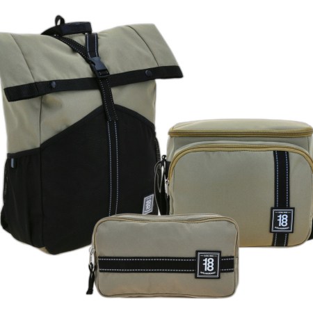 Kit Escolar Chenson Mochila Lapicera Y Lonchera Comiut 1818 Gris Oscuro 1870247-2-kc3