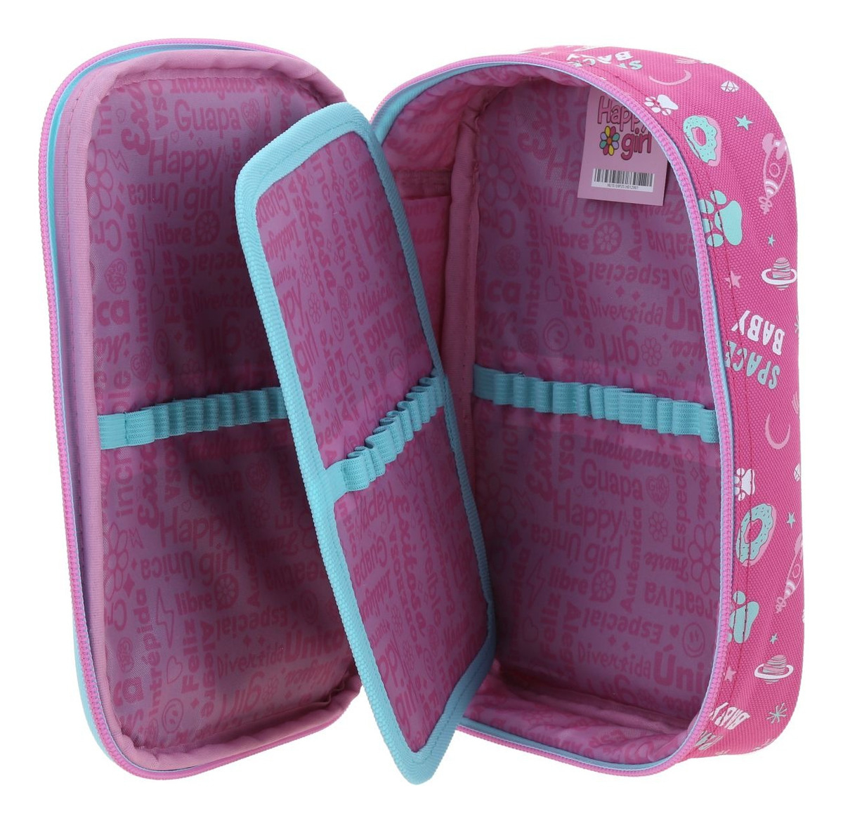 Lapicera Porta Lapices Chenson Happy Girl Ajua Niña Slime Color Rosa Lisa - Imagen 4