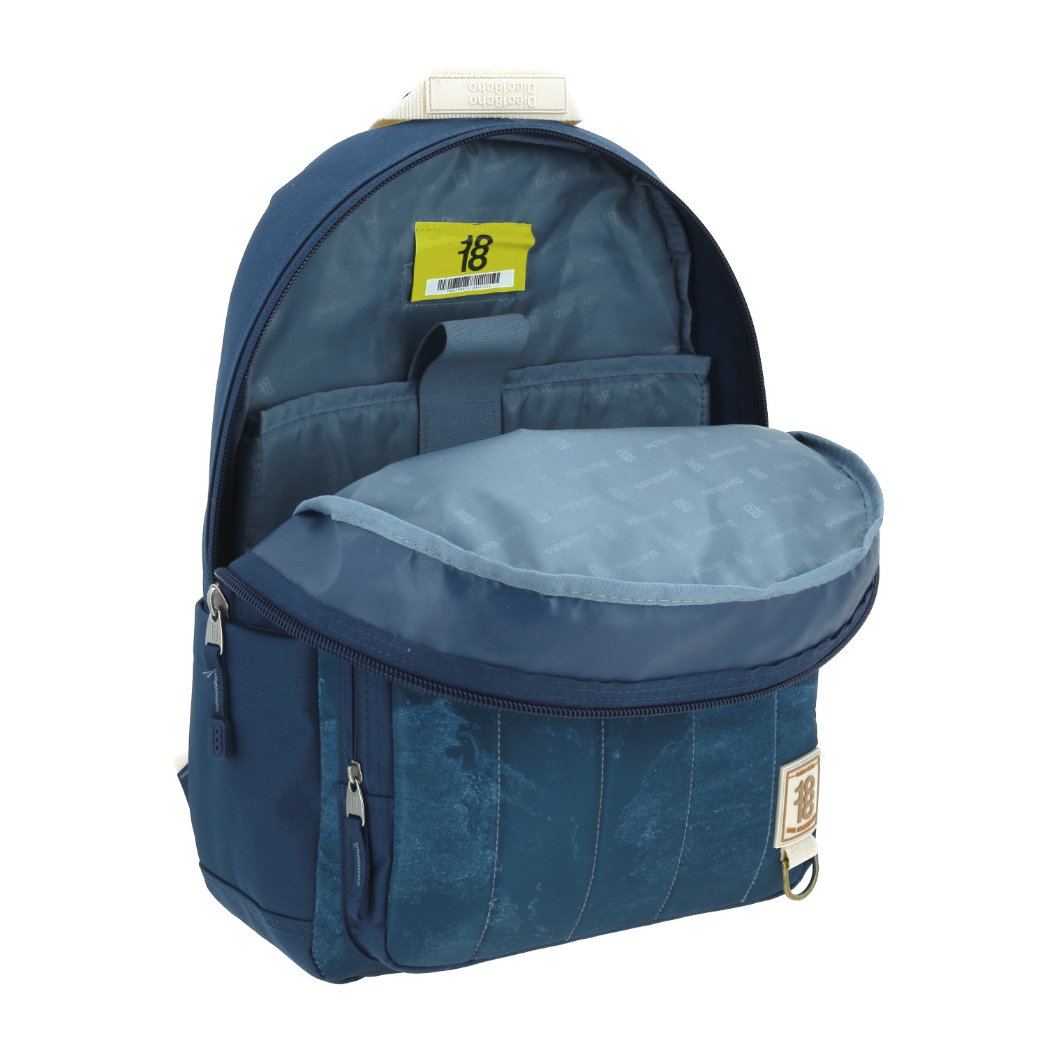 Mochila escolar juvenil 1818 by Chenson azul con organizador y porta laptop - Imagen 7