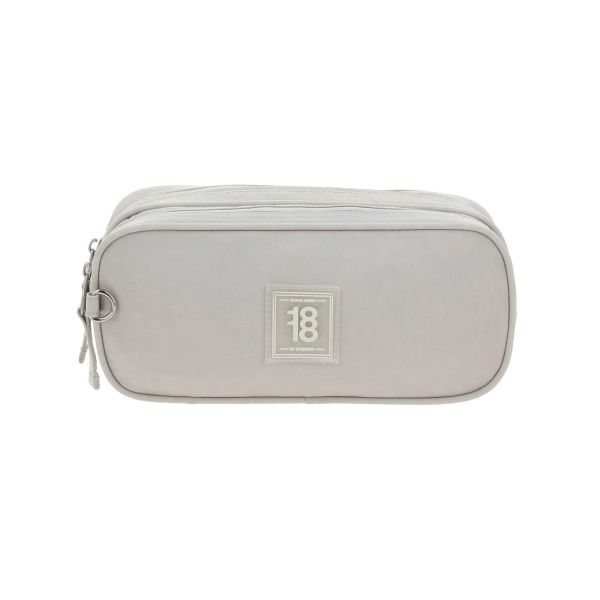 Lapicera escolar 1818 by Chenson beige con doble compartimento para jóvenes