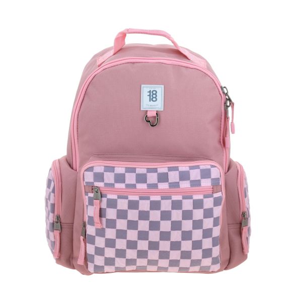 Mochila escolar para mujer 1818 by Chenson color rosa con amplio compartimento