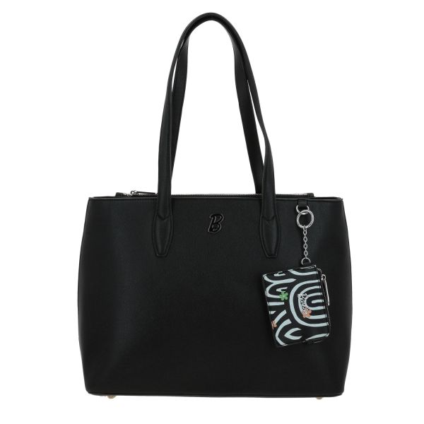 Bolsa grande para dama Barbie by Chenson en negro con doble compartimento