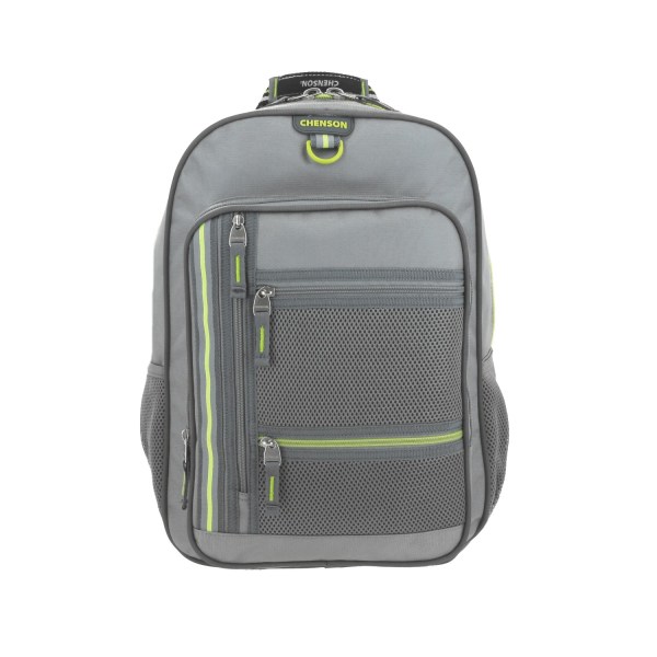 Mochila escolar Chenson Clásico Gris - Ideal para secundaria con amplios compartimentos
