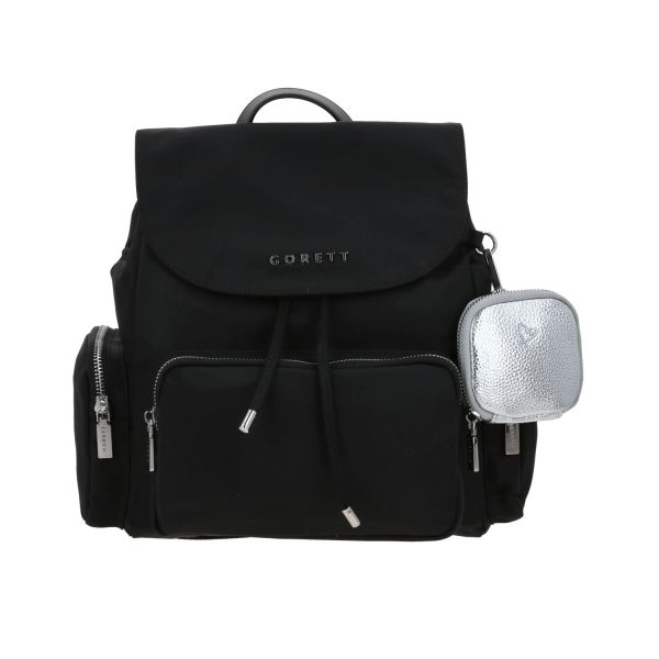 Mochila para mujer casual Gorétt by Chenson color negro con bolsillos prácticos