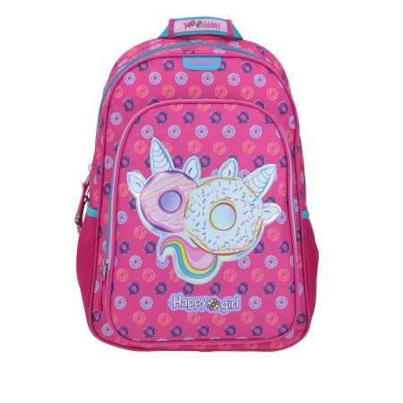 Mochila escolar para niña Happy Girl by Chenson en rosa con amplio compartimento