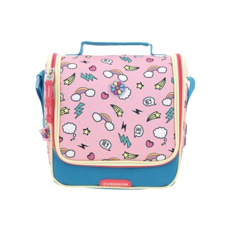 Lonchera escolar Happy Girl Rosa con forro térmico ideal para niñas