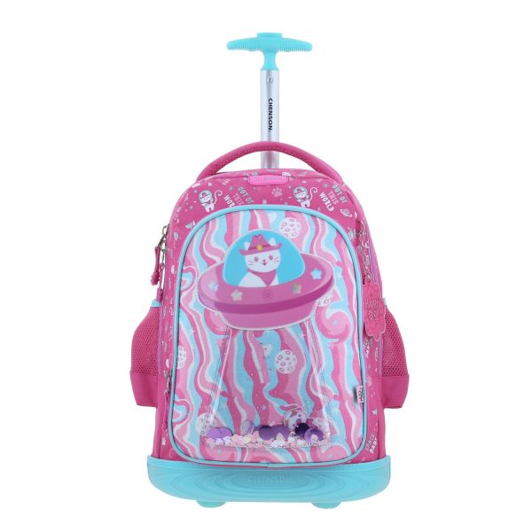 Mochila con Ruedas Rosa Happy Girl by Chenson para Niña