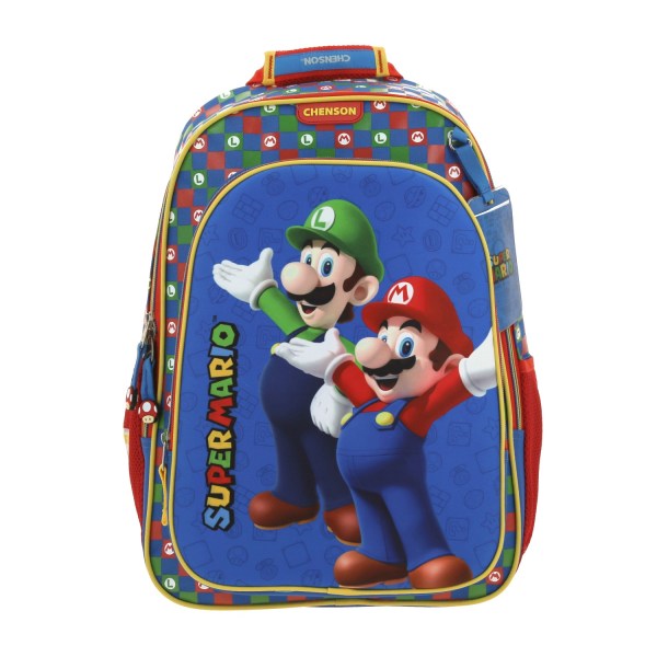 Mochila escolar Mario Bros by Chenson azul para niño - Ideal para primaria