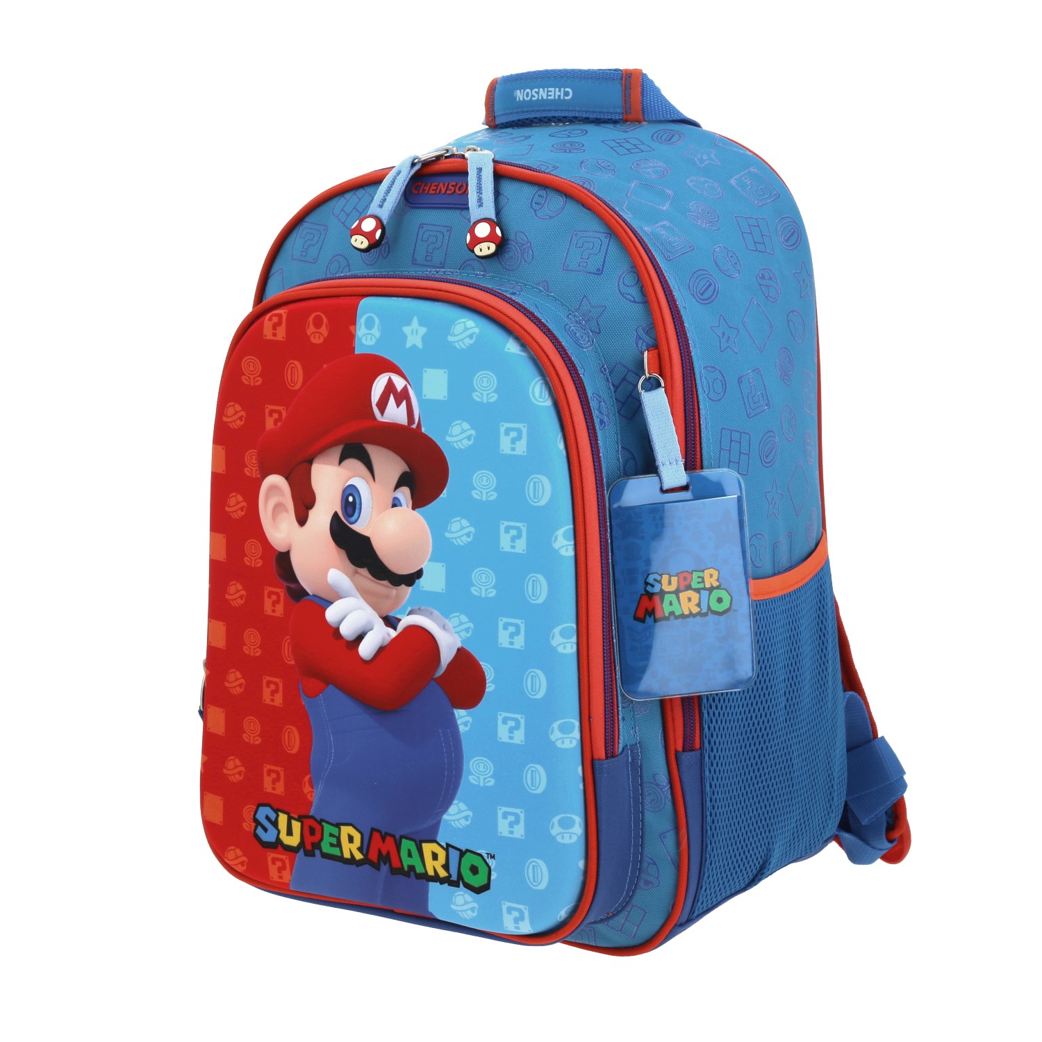Mochila escolar Mario Bros by Chenson azul para niño, ¡diversión y funcionalidad! - Imagen 2