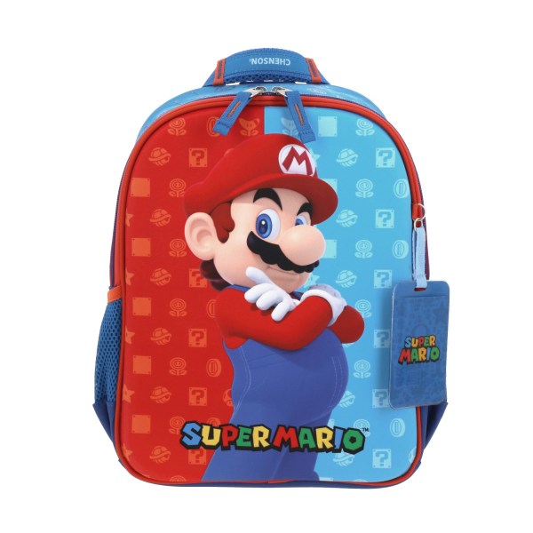 Mochila Escolar Mario Bros by Chenson Azul para Niños - Ideal para Kinder