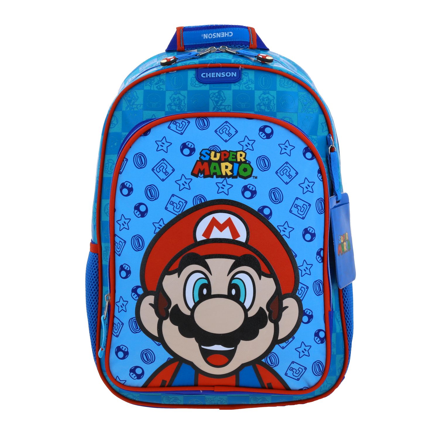 Mochila escolar Mario Bros by Chenson azul para niño con amplio compartimento