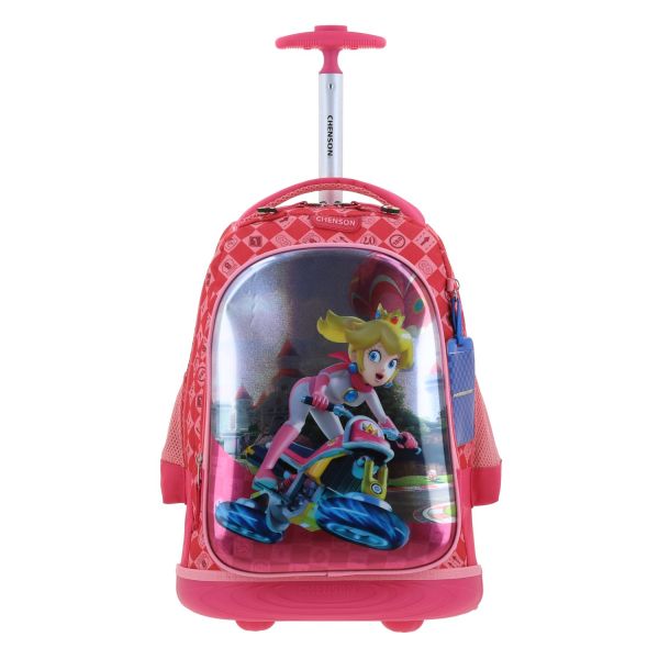 Mochila con Ruedas Mario Bros by Chenson Rosa para Niña - Diversión y Comodidad