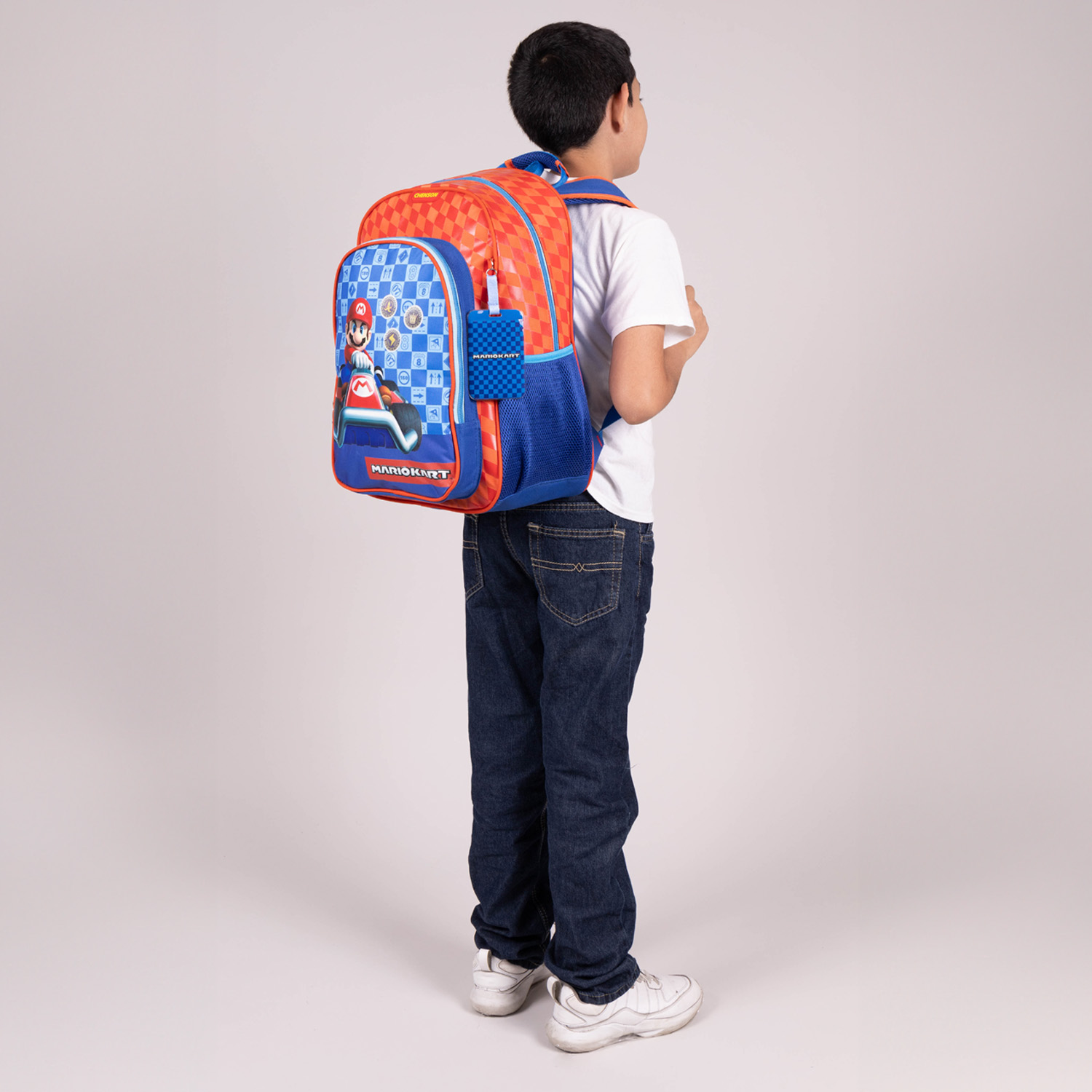 Mochila escolar Mario Bros roja para niño - Ideal para primaria - Imagen 8
