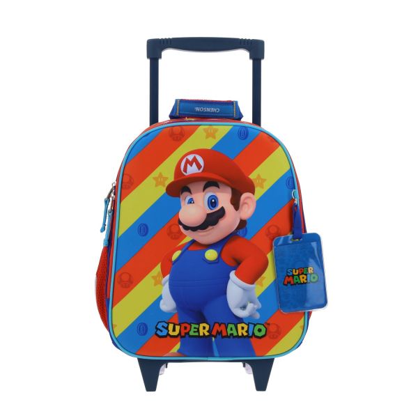 Mochila con Ruedas Mario Bros by Chenson Rojo - Ideal para Niños