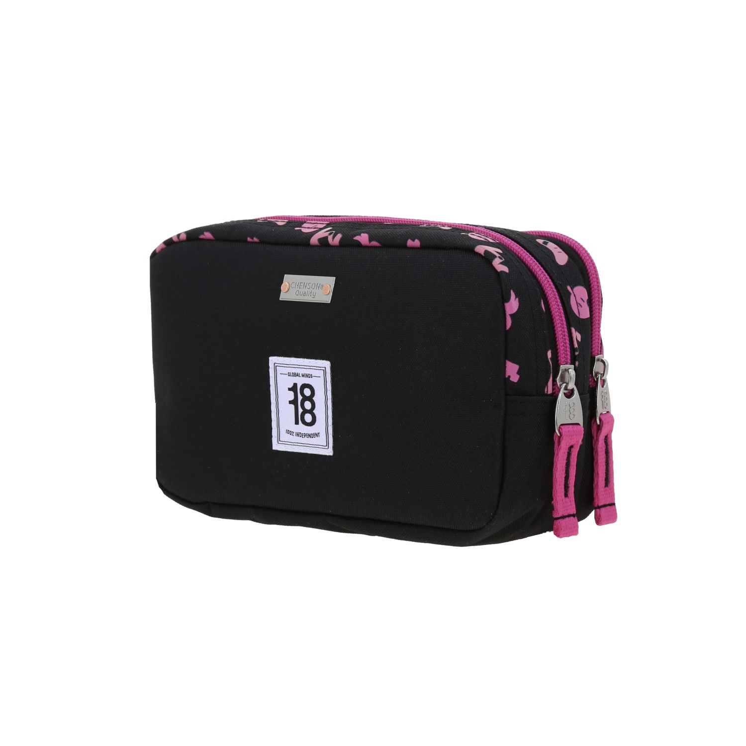 Lapicera escolar Mario Bros by Chenson fucsia con doble compartimento - Imagen 5