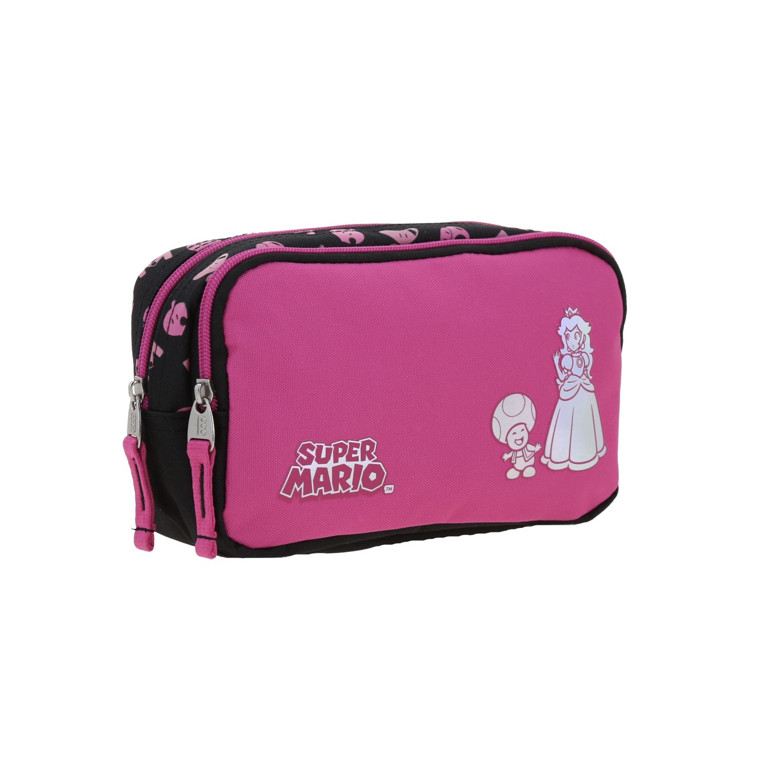 Lapicera escolar Mario Bros by Chenson fucsia con doble compartimento - Imagen 6