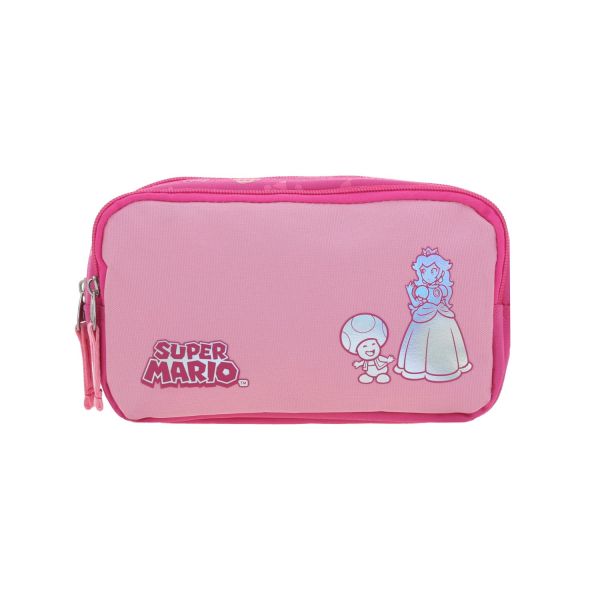 Lapicera escolar Mario Bros by Chenson rosa con doble compartimento