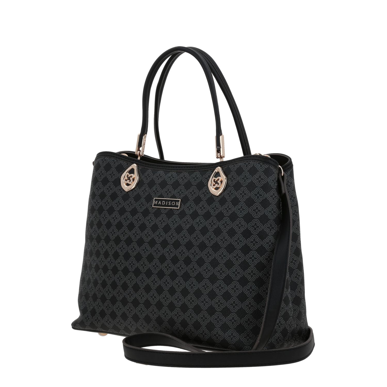 Bolsa de Mano para Dama Madison by Chenson Negra con Compartimentos Prácticos - Imagen 2