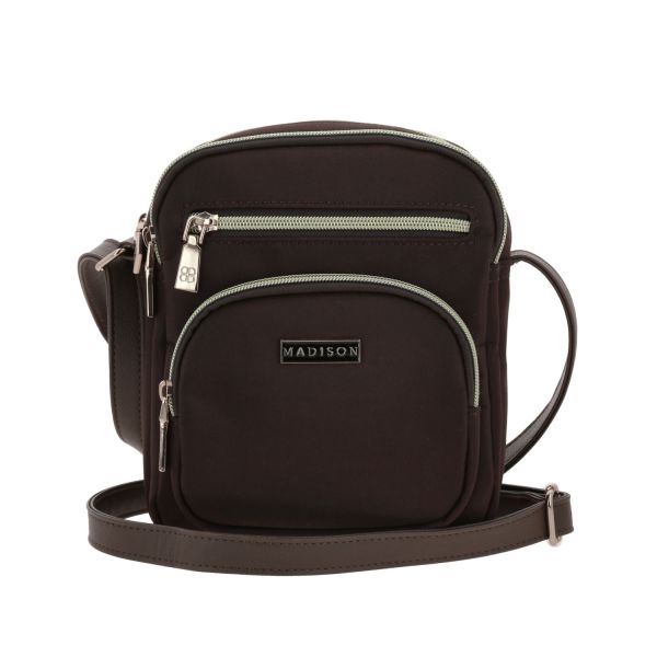 Bolsa de Lado para Dama Madison by Chenson Café Satinado - Elegancia y Versatilidad