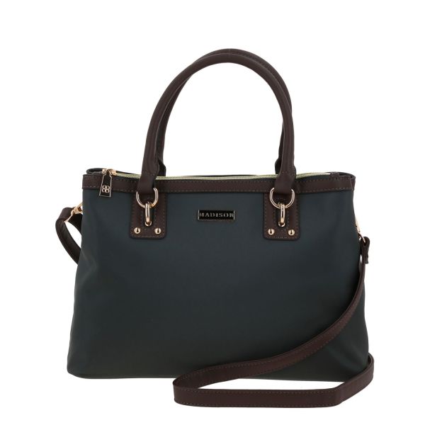 Bolsa de Mano para Dama Madison by Chenson Gris con Doble Compartimento