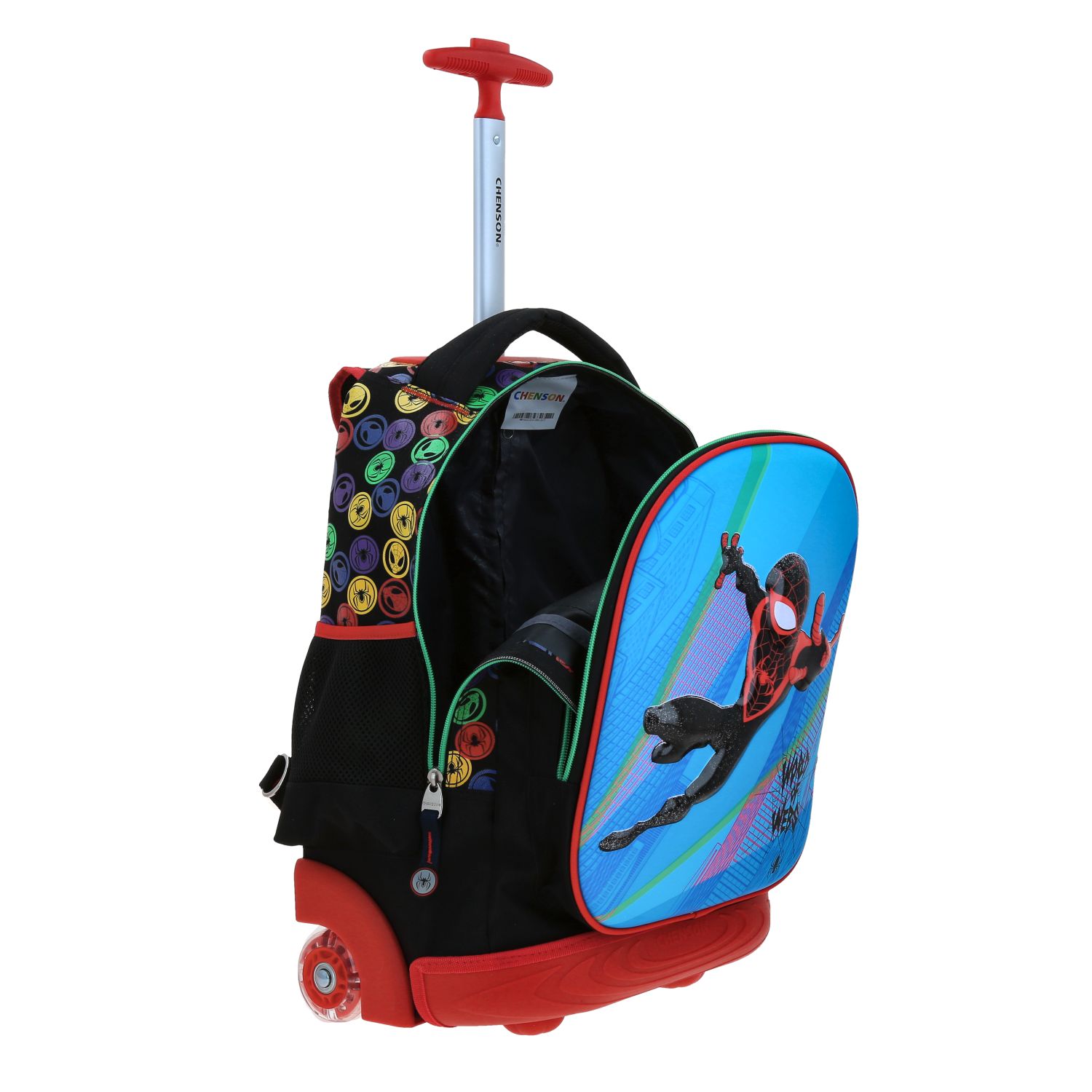 Mochila con Ruedas Miles Morales by Chenson Negro con Luces LED - Imagen 7